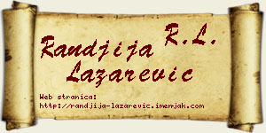 Ranđija Lazarević vizit kartica